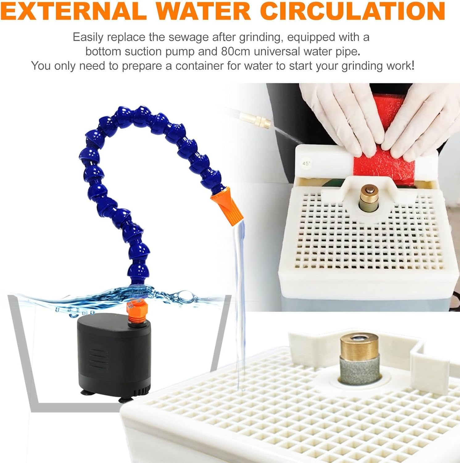 Stained Glass Starter Kit,With 3Pcs Grinder Bit + 3Pcs Grinding Disc&Glass Cutting Kit & Soldering Iron Kit&Automatic Water Supply Kit for Grinding Multi Angles&Curves image number 2