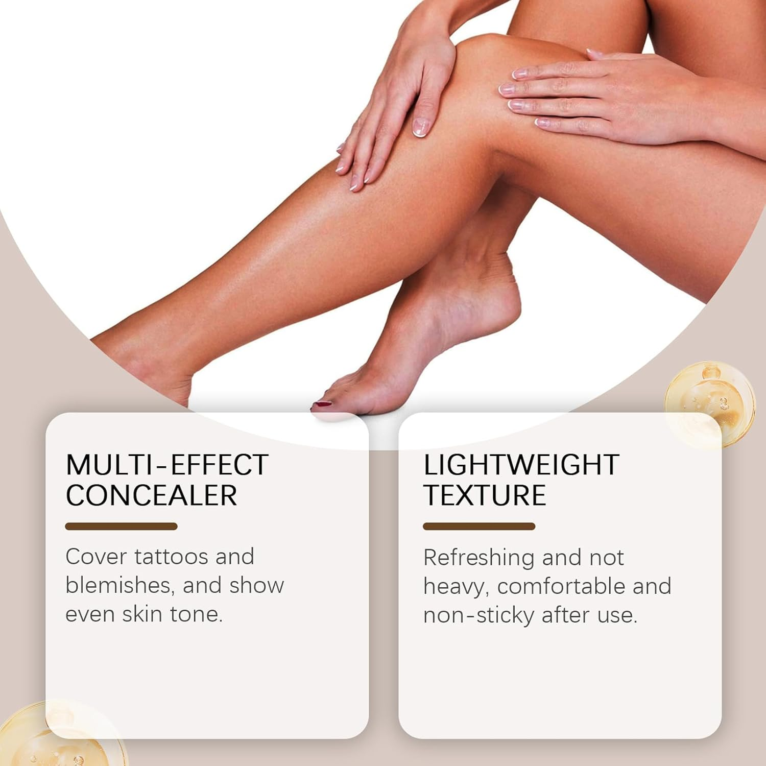 Body Darkening Foundation Natural Tanned Skin Moisturising Darker Darker Concealer Long Lasting Foundation image number 5