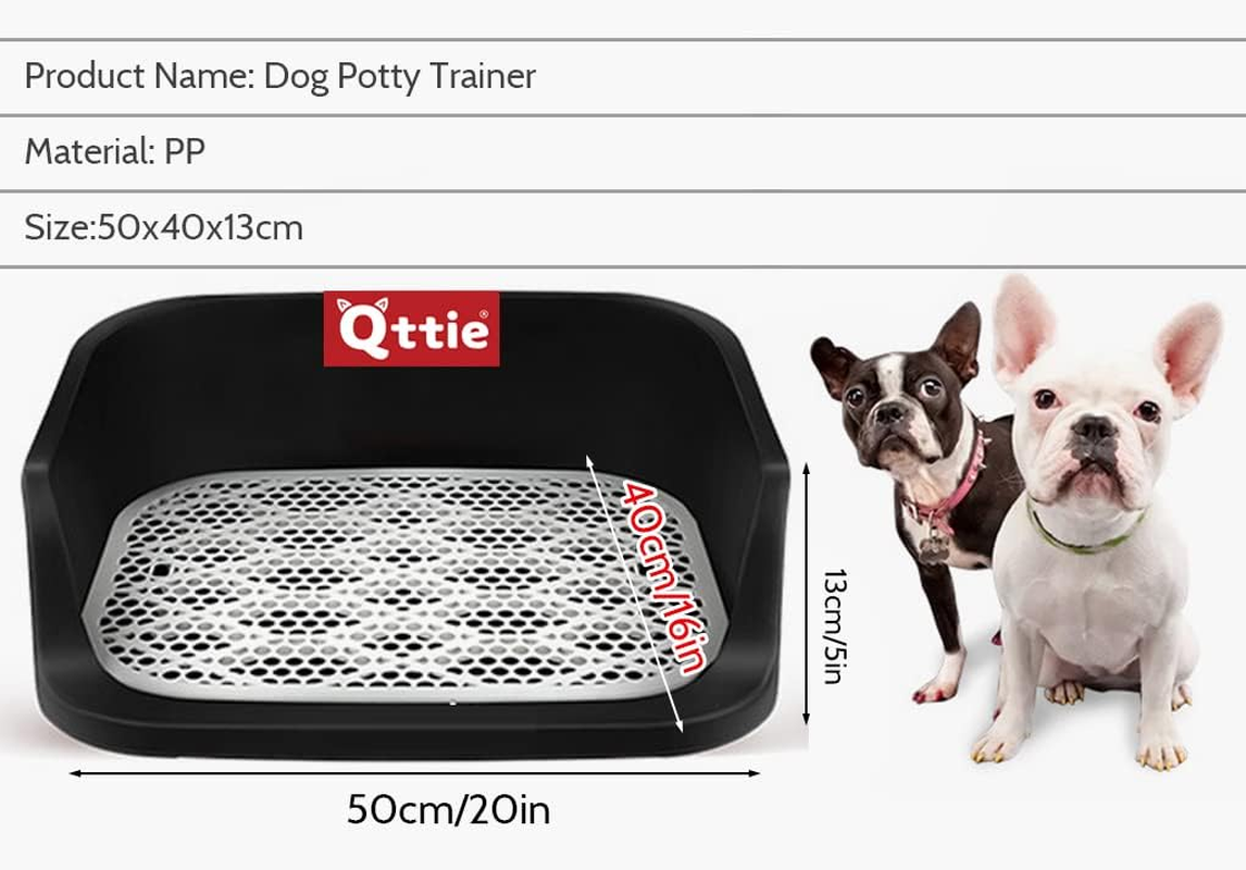 Dog Potty Toilet, Pet Indoor Outdoor Dog Training Toilet, Portable Potty Trainer, 20" X 16" Dogs Potty Training Pads Holder for Small and Medium Dogs (Black) - Navy image number 3