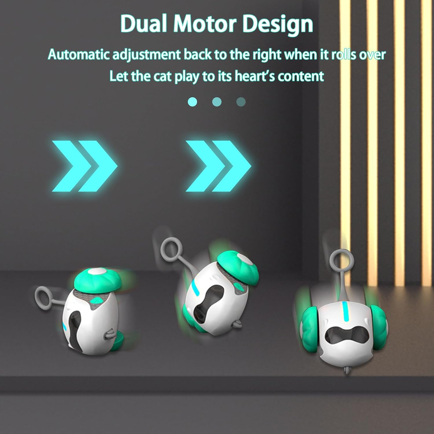 Oiuyamn Interactive Toys for Cats, 2025 Upgraded Rechargeable Joystick Remote Control, Intelligent Auto Motion Cat Toys, 2 Modes, Kitten Toys for All Breeds of Indoor Bored Cats Exercise image number 4