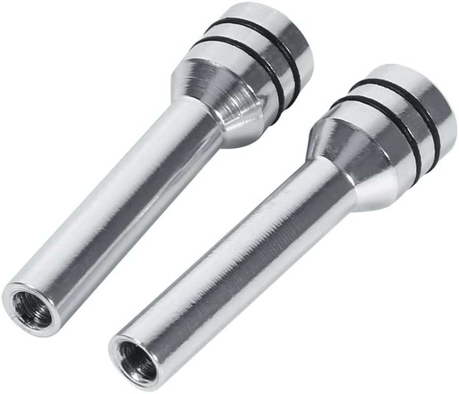 2Pcs Universal Car Truck Aluminum Interior Door Lock Knob Pins Cover Silver image number 5