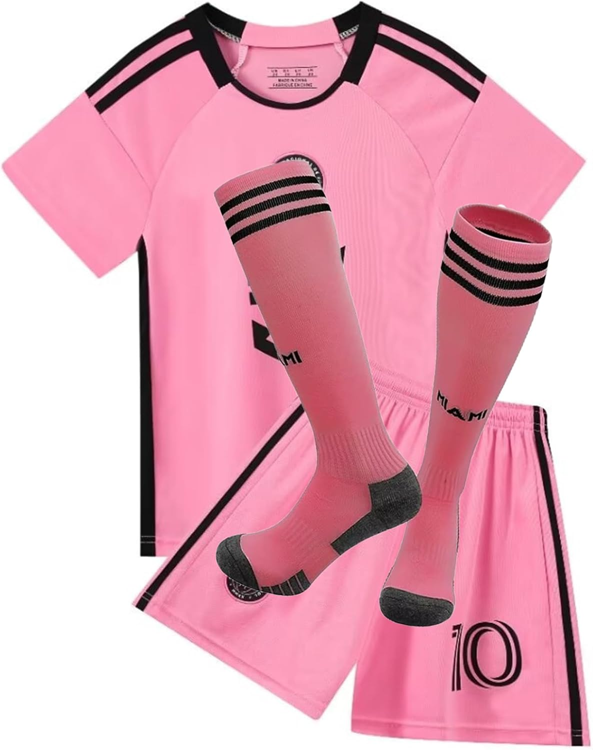 Soccer Jersey for Youth, Football Sportswear Uniforms Suit with Socks, Fans Gift T-Shirt