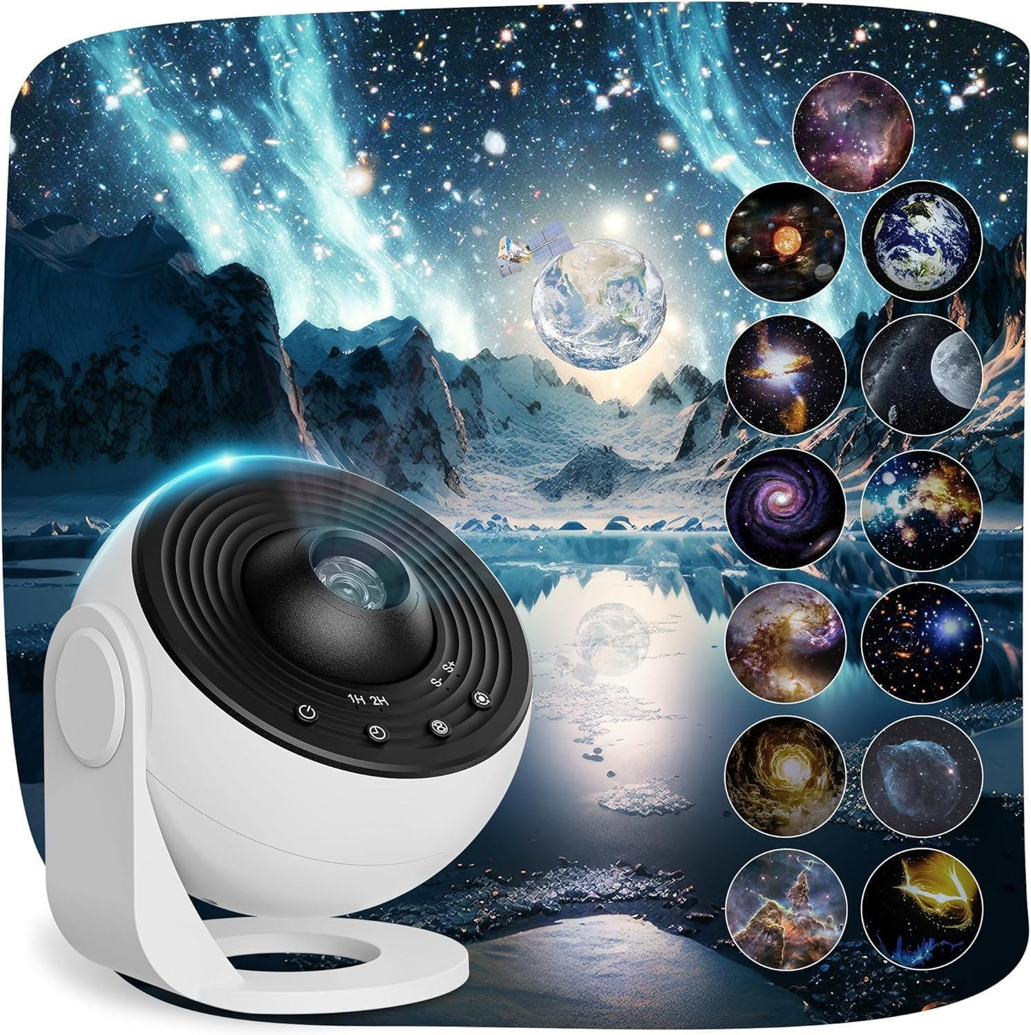 Orco Galaxy Projector Night Light for Kids &ndash; LED Lamp, Star Projector & Ceiling Light &ndash; Astronaut Space Planet Room Decor, Wall & Bedroom Lights, Govee Style Lumena Lamp for Bedroom