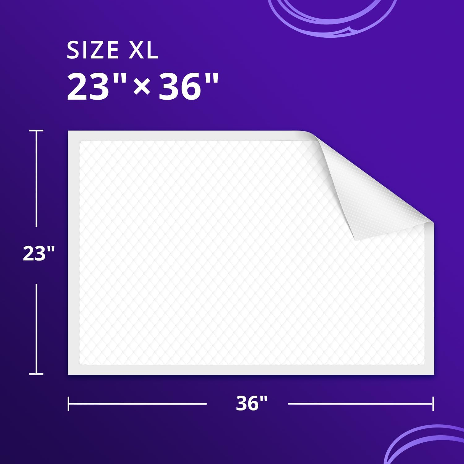 Whyworry Nightshield Incontinence Bed Pads for Adults with Non Slip Grip, 60 X 90 Cm Leakproof Pee Pads with Odor Control, Disposable Underpads for Seniors, Slip Resistant, 45 Count image number 2