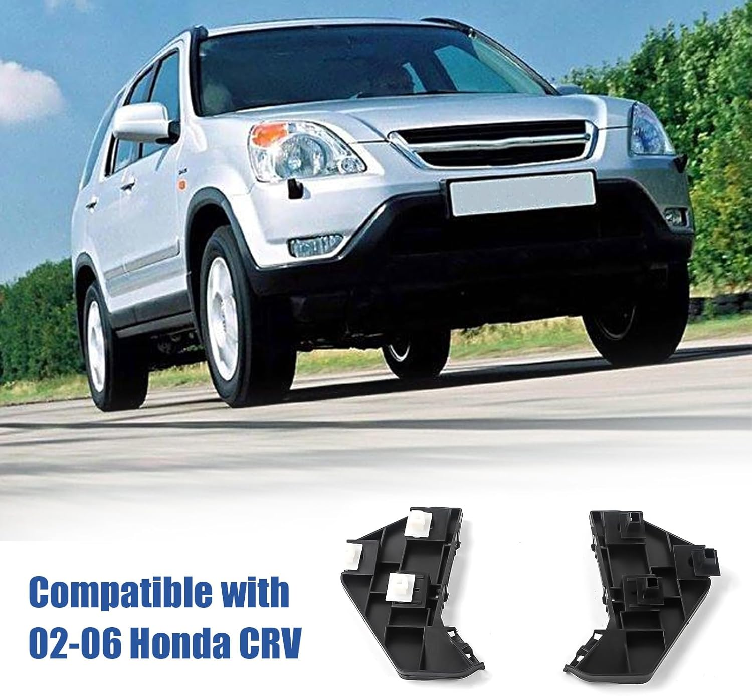 Front Bumper Bracket Retainer Support Compatible with 2002-2006 Honda CRV 71193-S9A-000 71198-S9A-000,Left and Right Side Front Bumper Retainer Brackets, 2 PCS image number 3