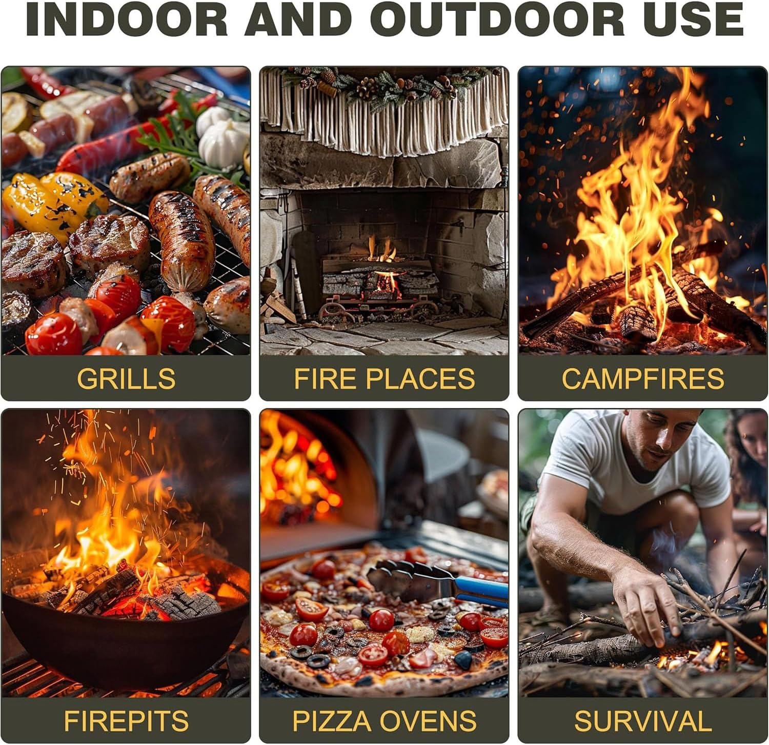 BEANPRECOY 50Pcs Wood Wool Roll Wood Fire Starters Fire Lighters Firelighters for Wood Burners,Natural Wooden Firelighters Charcoal Starters Convenient Fire Lighter Fire Lighter Firelighters for Home image number 4