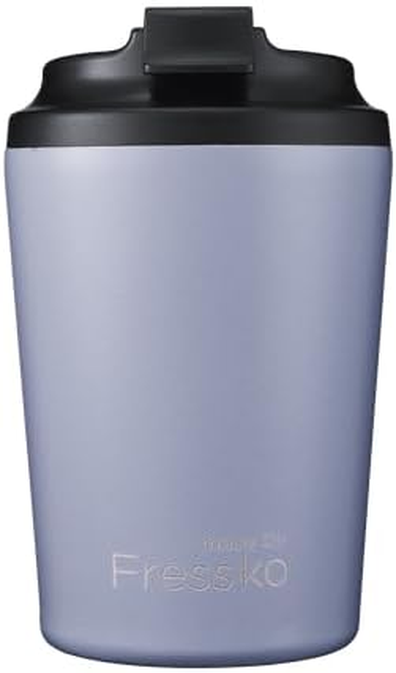 Made by Fressko Reusable Coffee Cup - Stainless Steel Insulated Mug - Leak Proof Travel Cup for Hot/Cold Drinks - 3 Hr Heat Retention - Fits Car Holders & Coffee Machines - Grape - 8Oz 227Ml image number 1