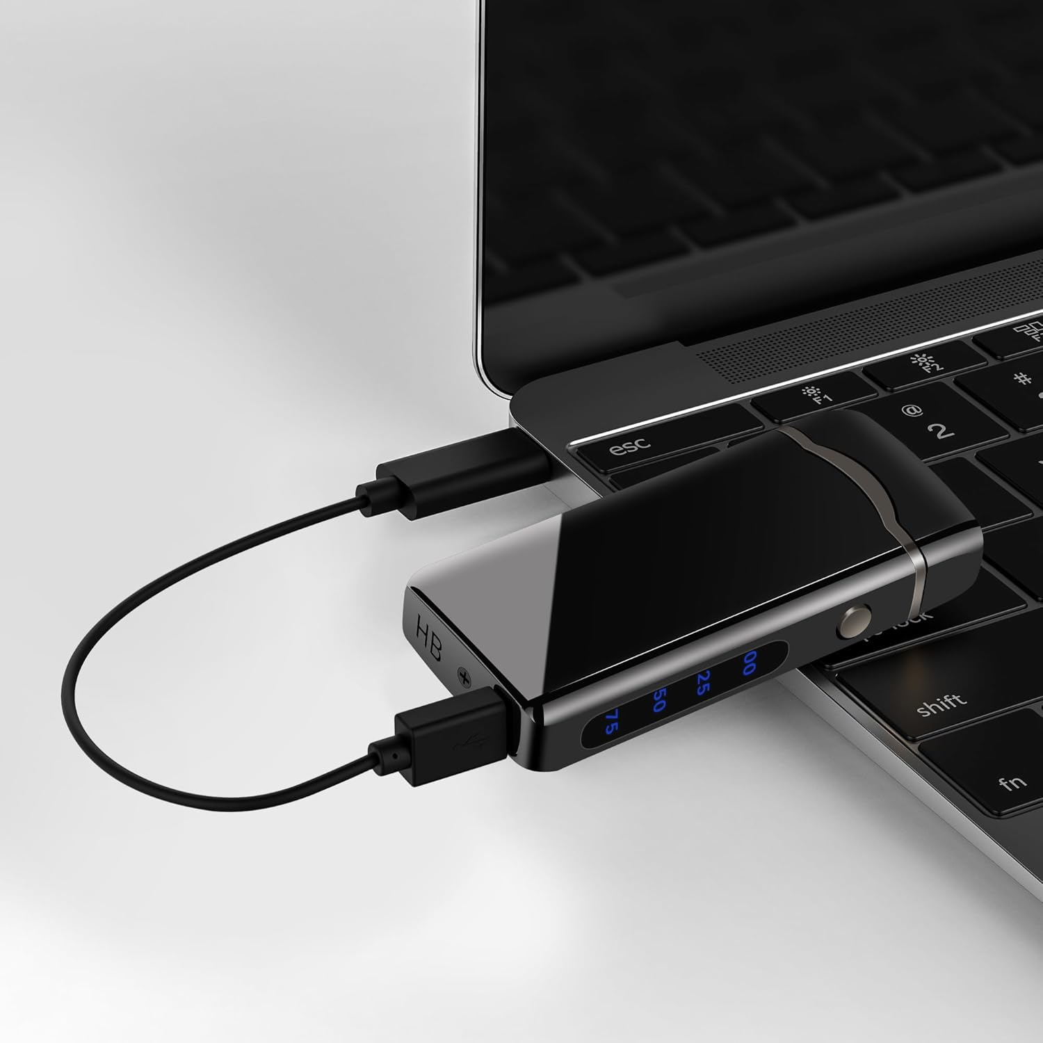 Big Arc Lighter Magical &ldquo;Flame&rdquo; USB Rechargeable Plasma Electric Cool Lighter (Black) - Blue image number 2