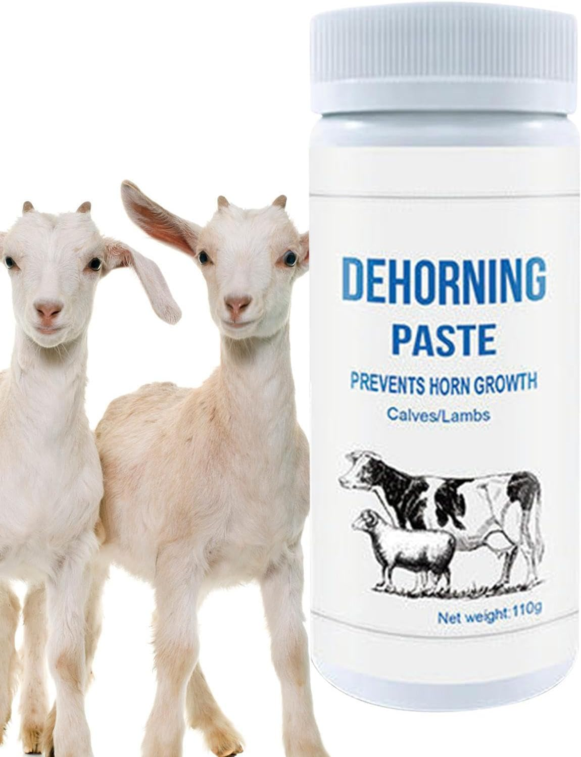Cattle Dehorner, Cattle Dehorner Paste Dehorning Cream, Calf Cow Solution Horn Removal Paste,Supplies Dehorner Paste for Cows, Natural Quick Dehorning Supplies for Goats Cattle Sheep and Other Animals image number 1
