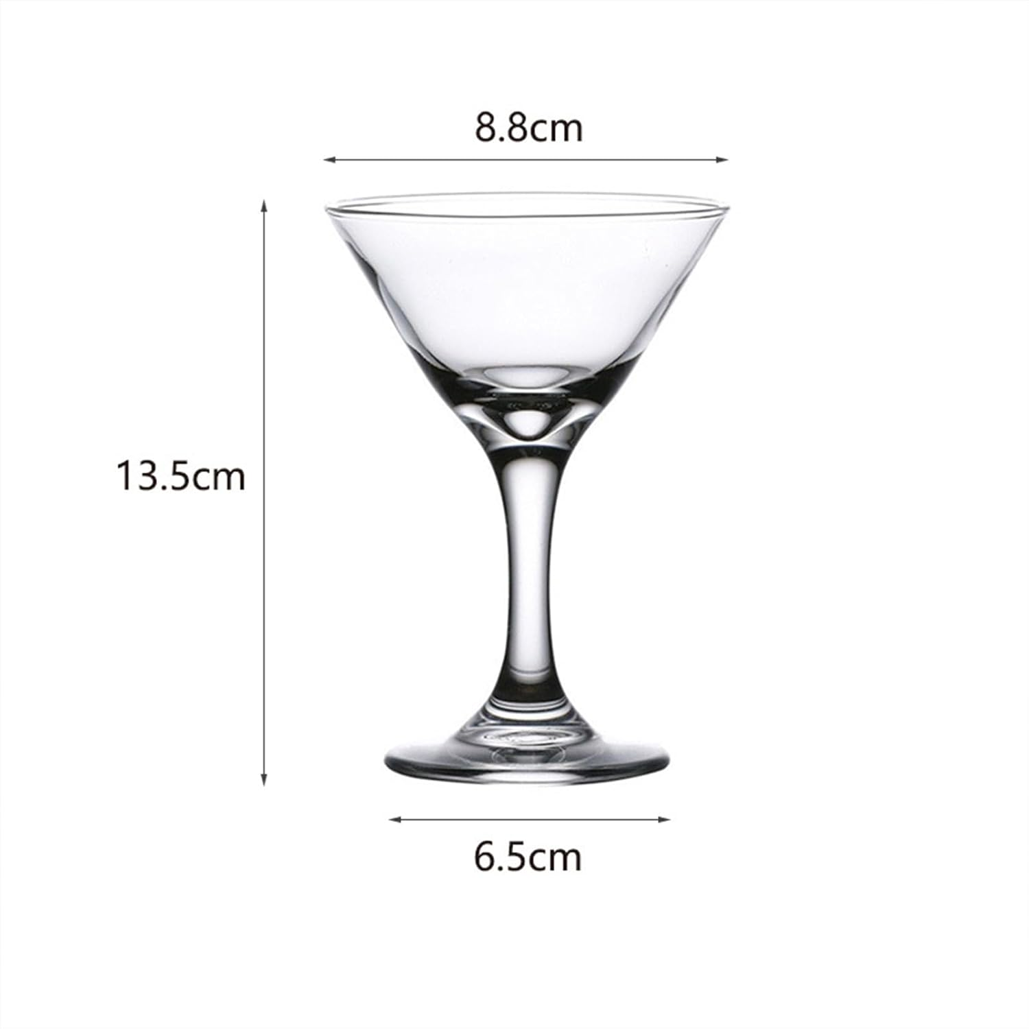 6 PCS Classic Martini Glass Set, Hand Blown 3.7 Ounce Cocktail Glasses, Perfect for Cosmopolitan Gimlet Home Bar Party and Gift Set of Elegant Martini Drinkware image number 2