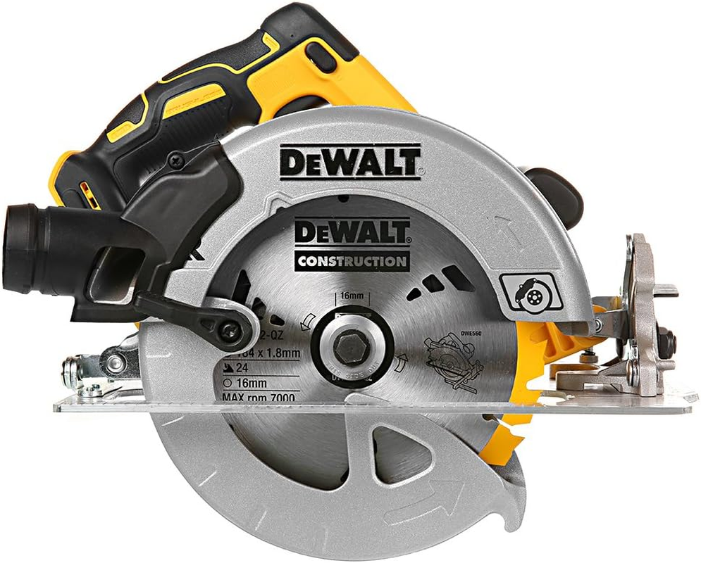 Dewalt DCS570N Cordless XR Brushless Circular Saw, 18 V, 184 Mm, Yellow/Black/Grey - (AU PRODUCT) image number 5