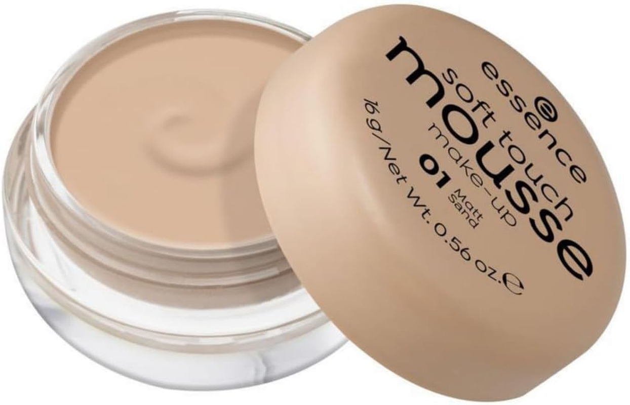 Essence Cosmetics Soft Touch Mousse Make-Up, 01 Matt Sand