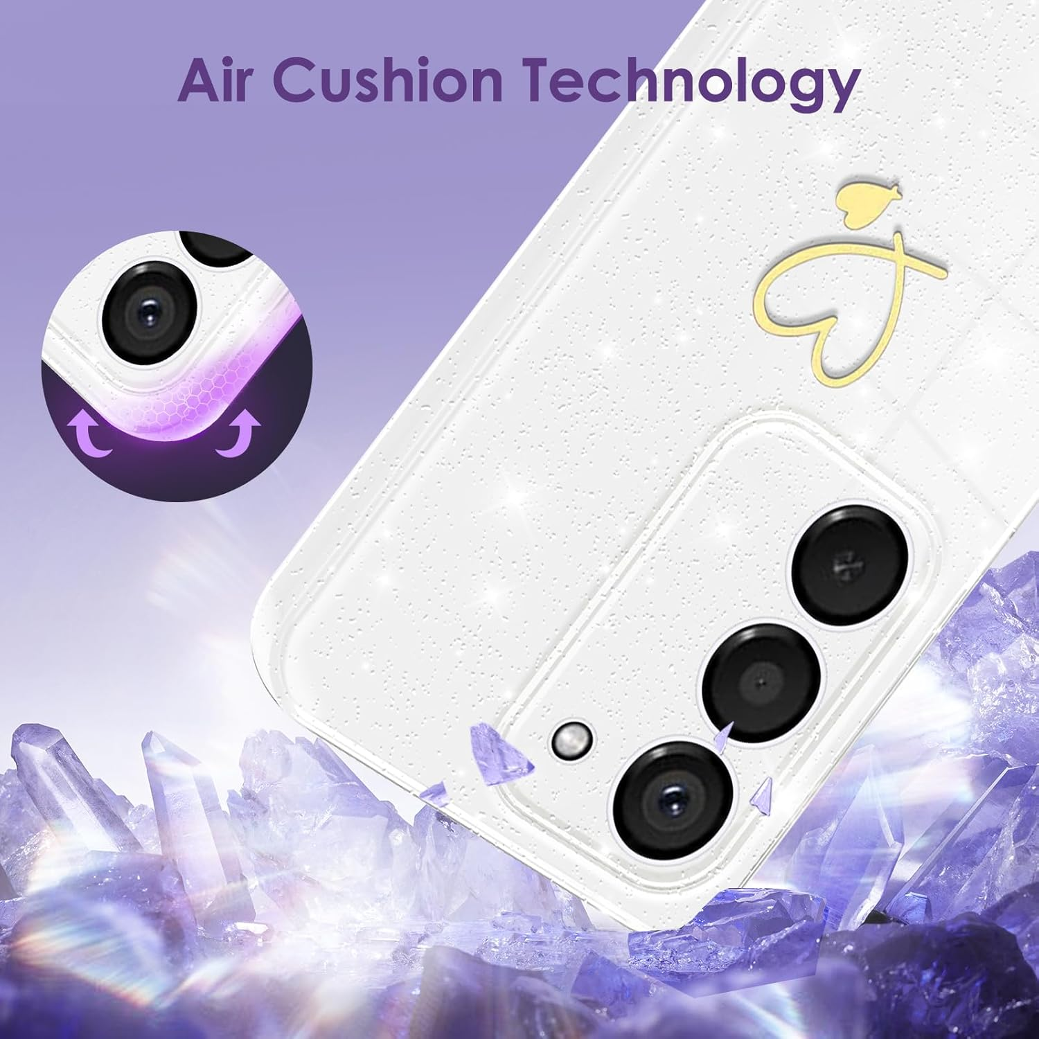 Case for Xiaomi Redmi 15 4G / 5G (EU Version) Glitter Love Silicone Soft TPU Protective Case Shockproof Protection Bumper Case Ultra Thin Scratch-Resistant Mobile Phone Case for Redmi 15 5G/4G