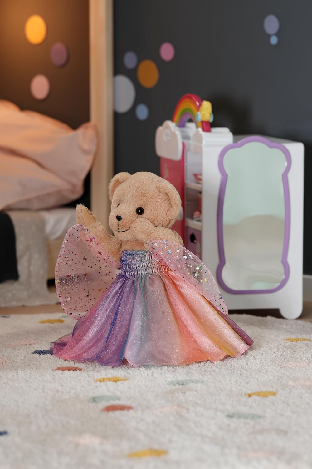 BABY Born Rainbow Dress, Doll Dress with Wings and Glitter for 43Cm Dolls, for Children Aged 3+, 836132 Zapf Creation image number 4