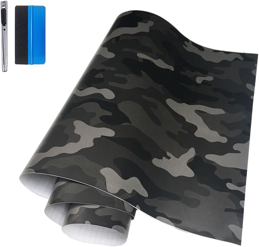 LZLRUN Car Camouflage Vinyl Wrap Film Roll Arctic Snow Camo Decal Sticker for Car Console Computer Laptop Bike Motorcycle Digtial Yellow 1Ft X 5Ft