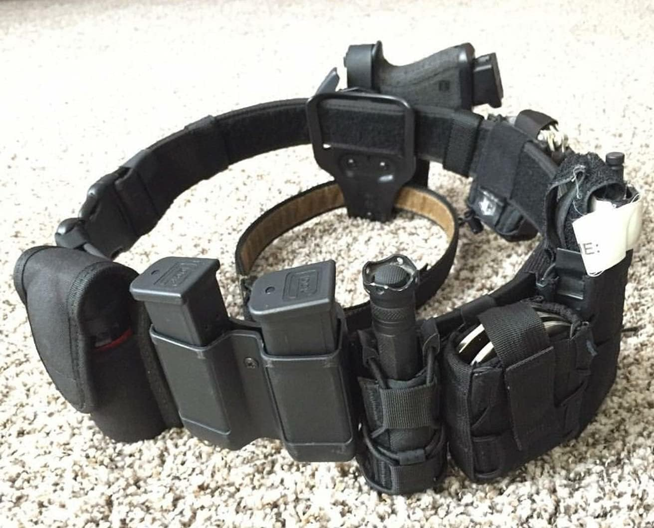 Double Handcuff Holster, Open Top Handcuff Case, Law Enforcement Cuff Pouch for Duty Belt/Molle Tactical Vest image number 4