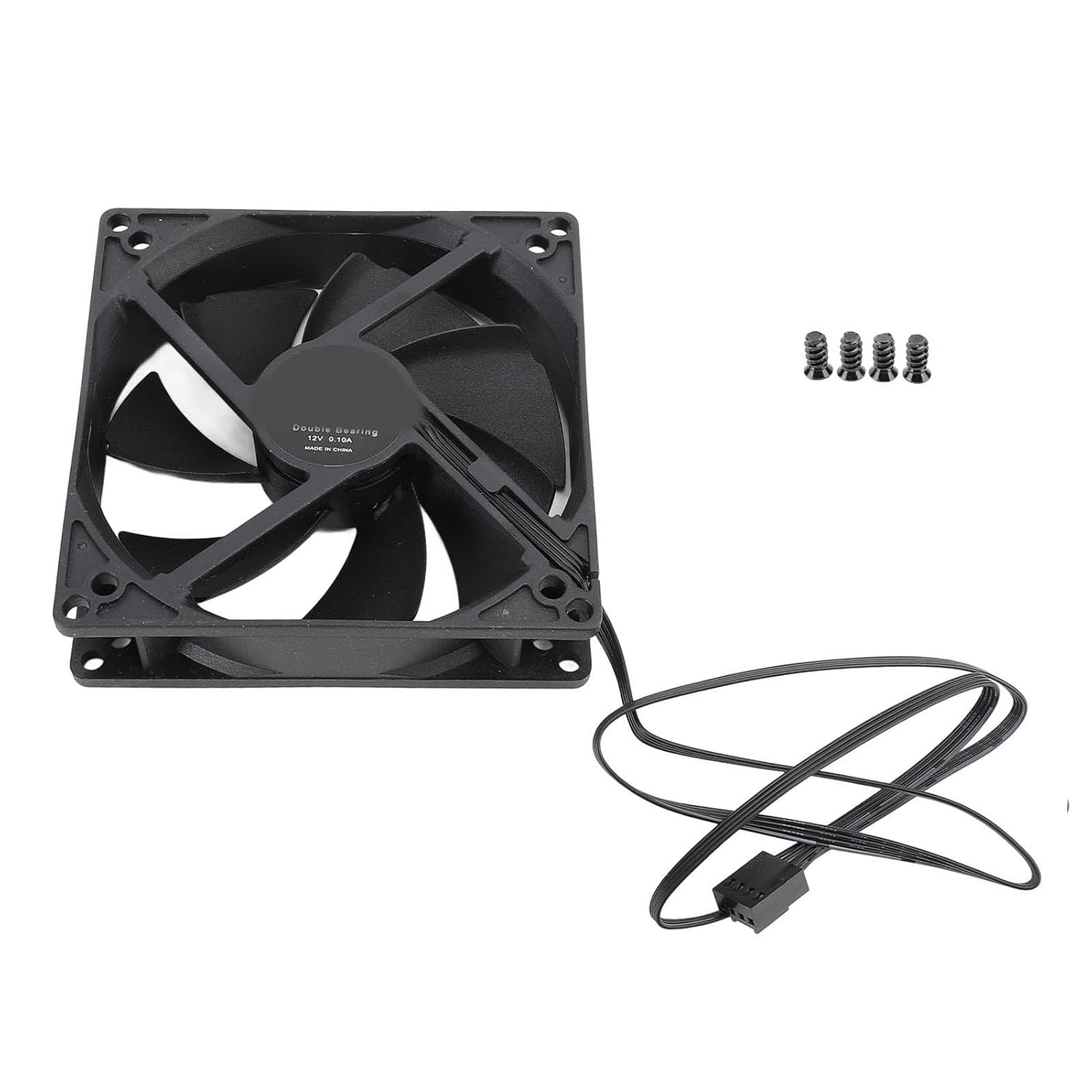 PWM Case Fan, 100Mm Dual Ball, Low Noise, High Speed, Intelligent Temperature Control, 4PIN Computer Cooling, for PC image number 2