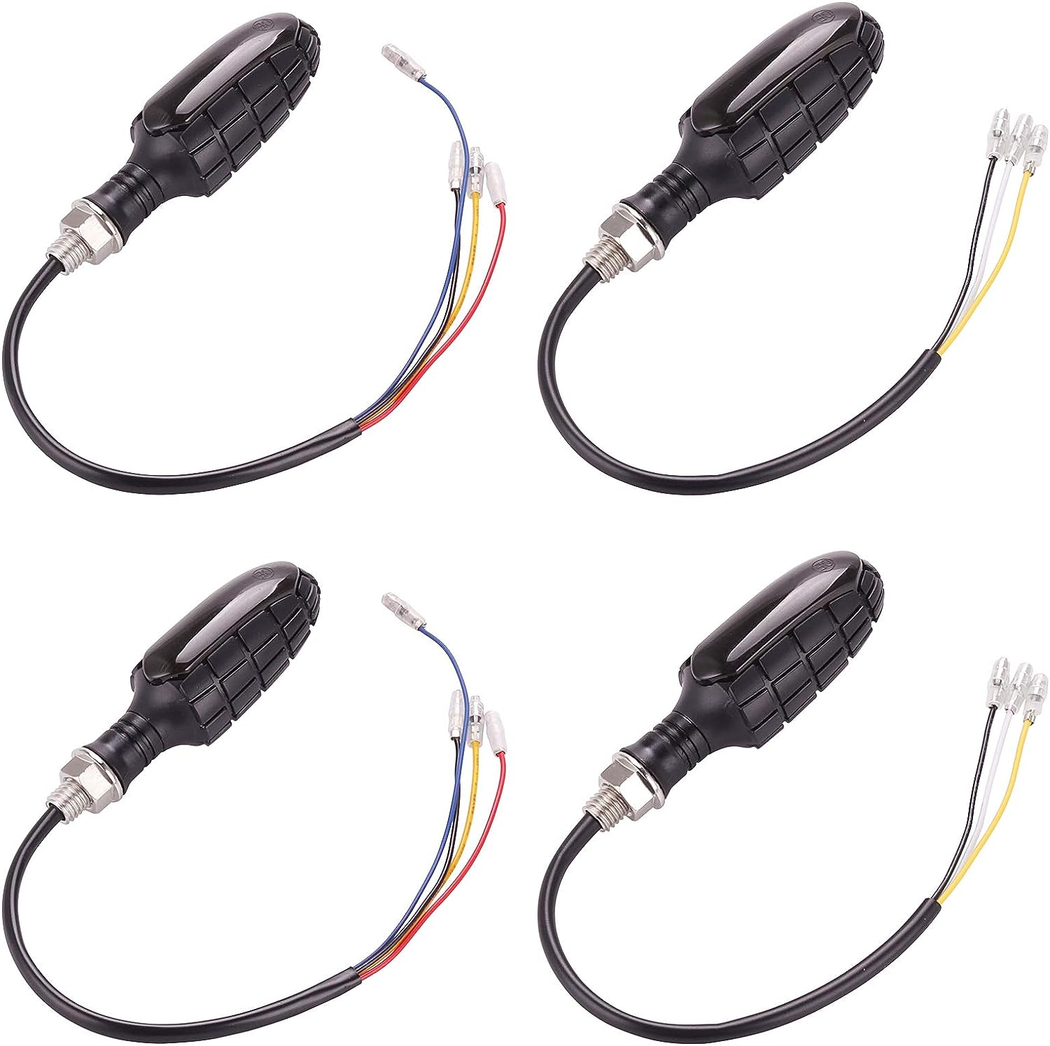 [New Version]Kinstecks 4PCS Motorcycle Indicators Flowing Turn Signal Lights Motorbike Turning Indicators Daytime Running Lights Taillights Brake Lights 12V for Motorcycle Motorbike-Smoked Shell image number 6