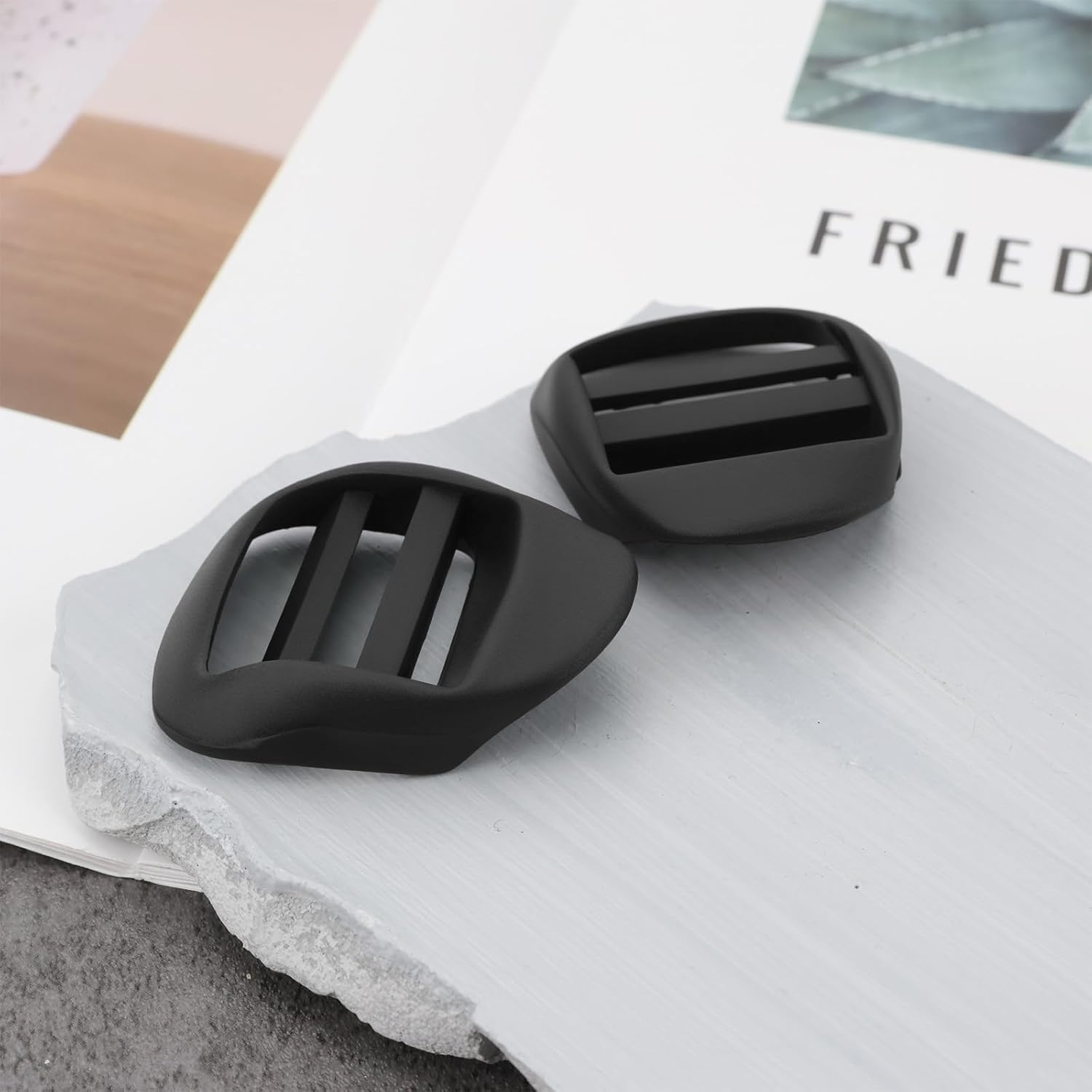 SG Store 10Pcs 1 Inch 25MM Plastic Ladder Slider Adjustable Lock Buckles Tri-Glide Slide Clips for Backpack Strap Belt Replacement and Outdoor Gear Repair image number 2