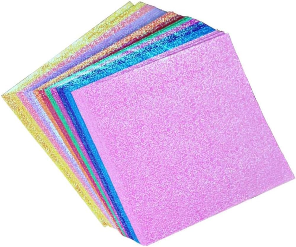50 Sheets Colorful Glitter Cardstock Paper 10&times;10Cm, Thick Glitter Craft Paper for Scrapbook DIY Art Project Greeting Cards Wedding Birthday Party Decoration 10 Colors image number 3