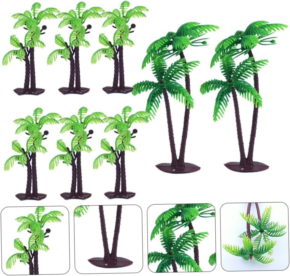 8Pcs Coconut Tree Birthday Cake Cards Creative Paper Decor Insert for Birthday Dance Party Festival Occasions image number 5