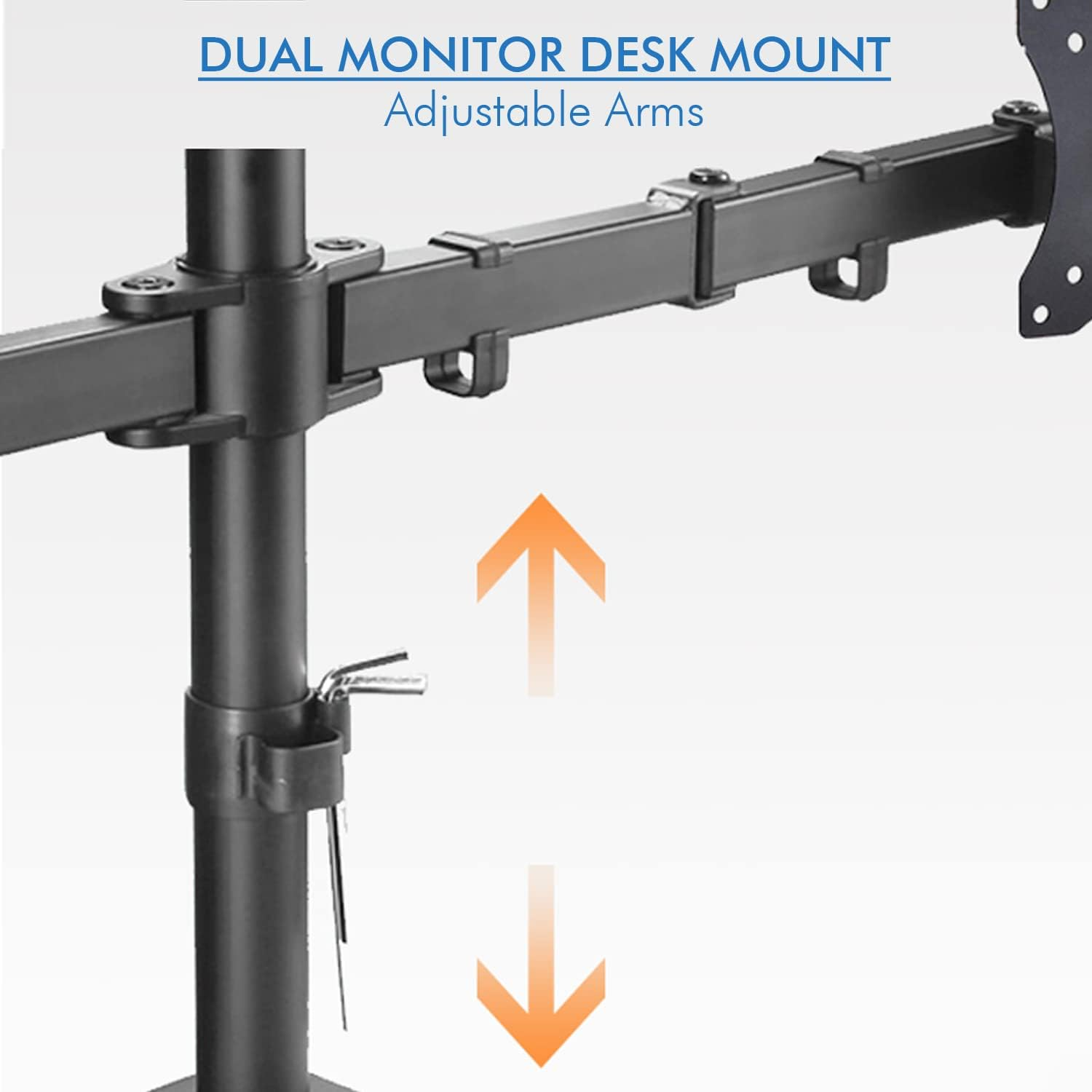 Dual Monitor Stand, Dual Monitor Arm HD LED TV Freestanding Mount Holder 2 Arm Display Bracket 8KG image number 3