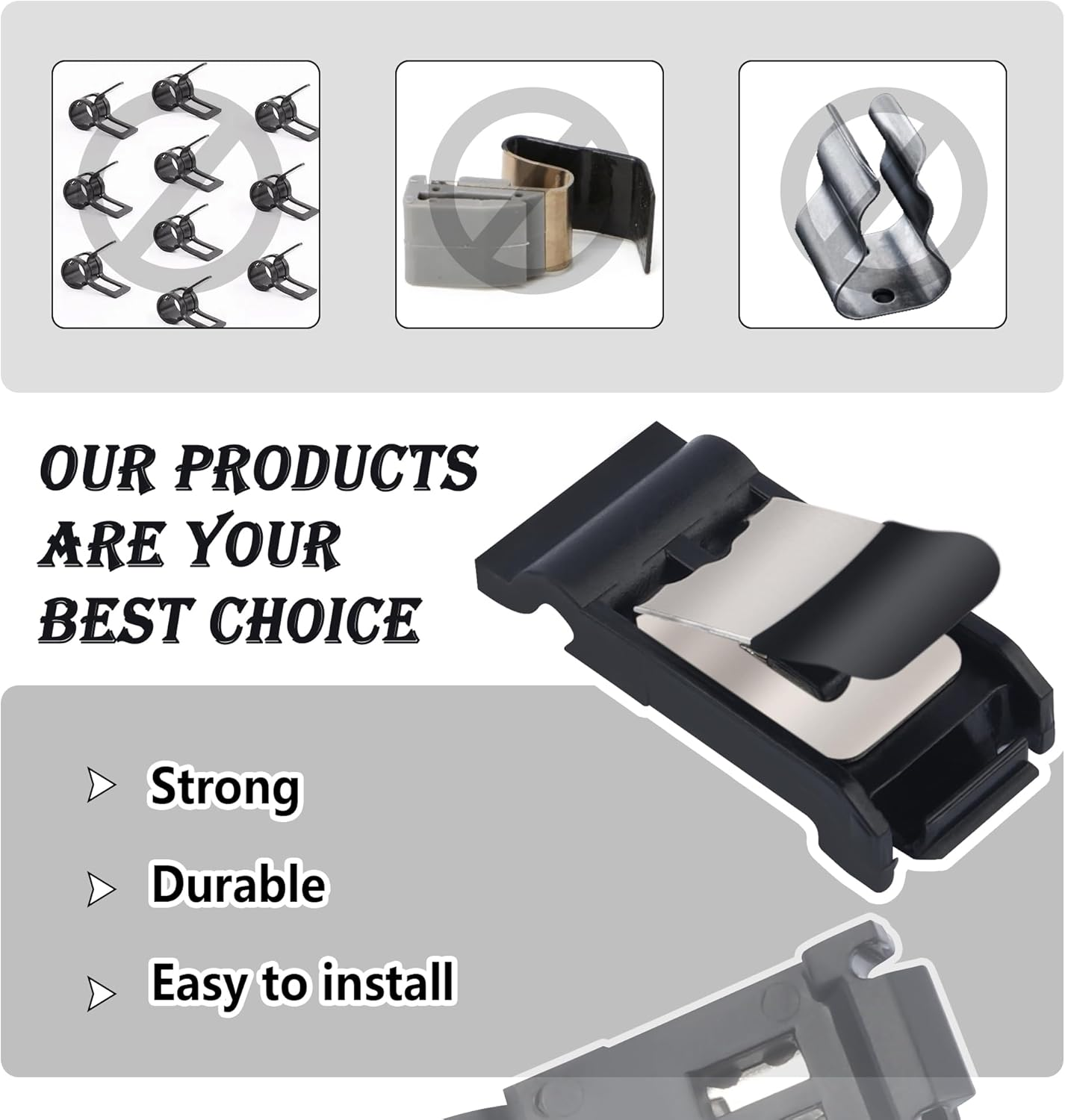 Car Fuel Door Spring,Fuel Door Cover Spring Replacement Oem#77360-35040,Fuel Tank Door Cover Clips Compatible with Toyota 4Runner/Camry/Corolla Lexus ES250/ES300/LS430 image number 1