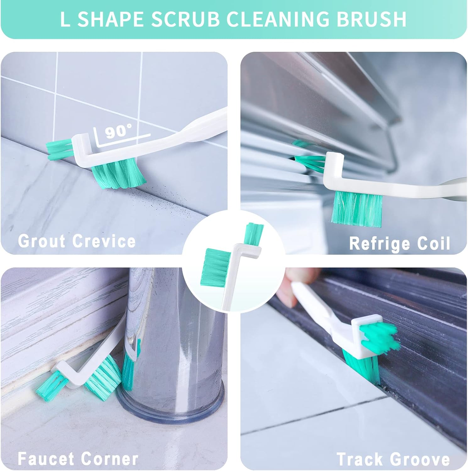 Small Cleaning Brush Tight Spaces, 8Pcs Crevice Cleaning Brushes Tool for Household Use, Tiny Cleaning Brush Mini Parts Humidifier Toaster image number 2