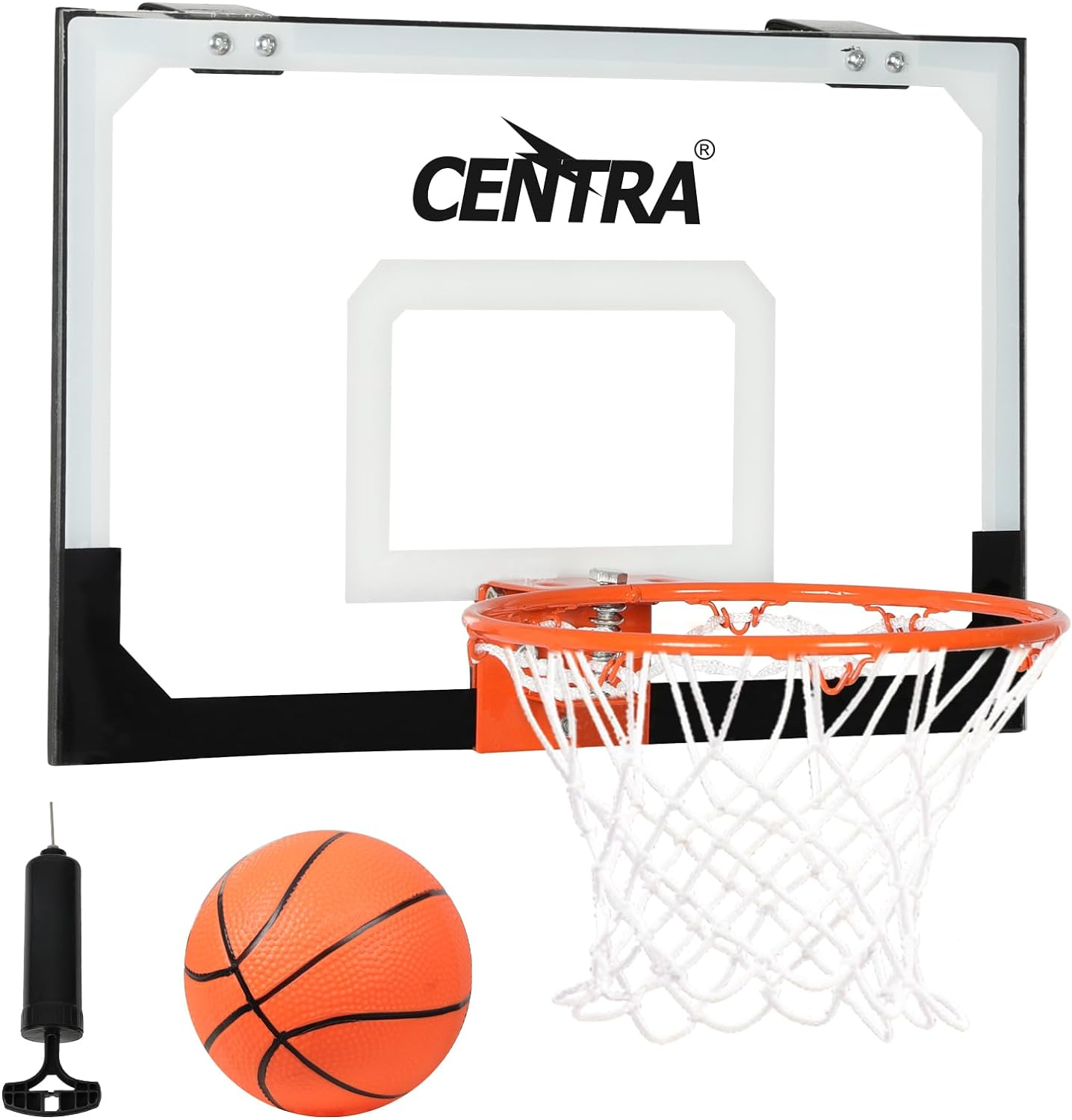 Centra Mini Basketball Hoop for Teens and Adults Indoor Hang Backboard Play Games Home and Office Door & Wall Mounted,Over the Door Basketball Hoop for Ages 8+ image number 1