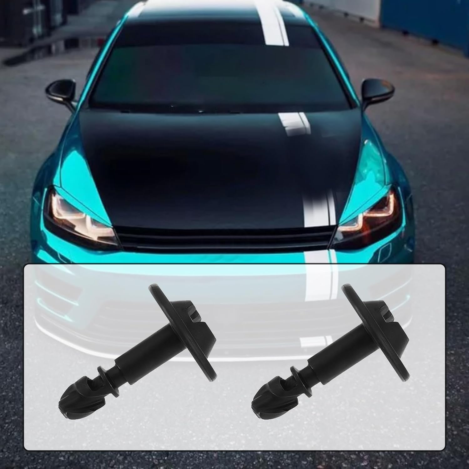 10 Sets Car Engine Cover U Nut with Screw Fasteners Replacement Part 8K0805121 8K0805922A Compatible with Audi Compatible with VW image number 6