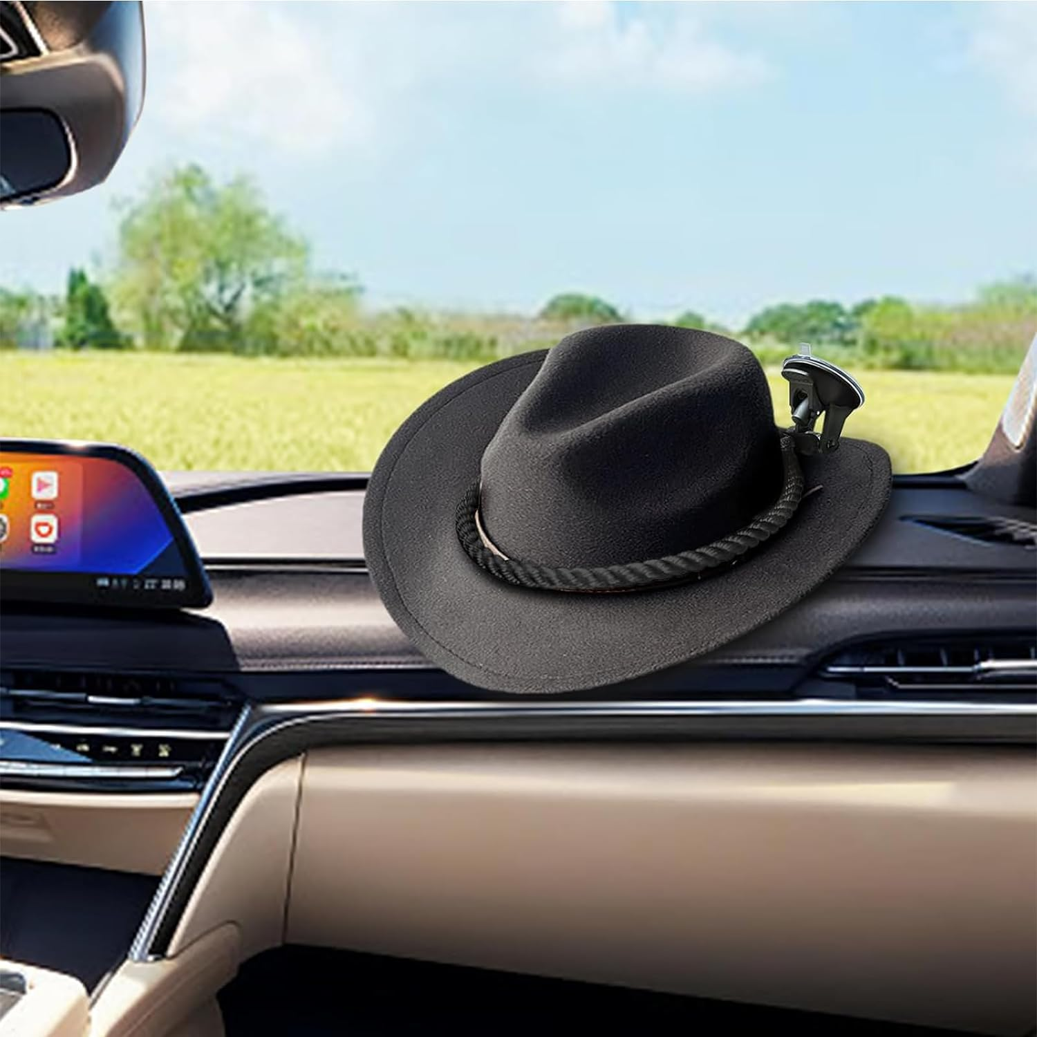 HKYLRAT Hat Mount for Your Vehicle,Cowboy Hat Mounts for Truck, Handmade Rope Cowboy Hat Rack for Pickup Truck and Home image number 3