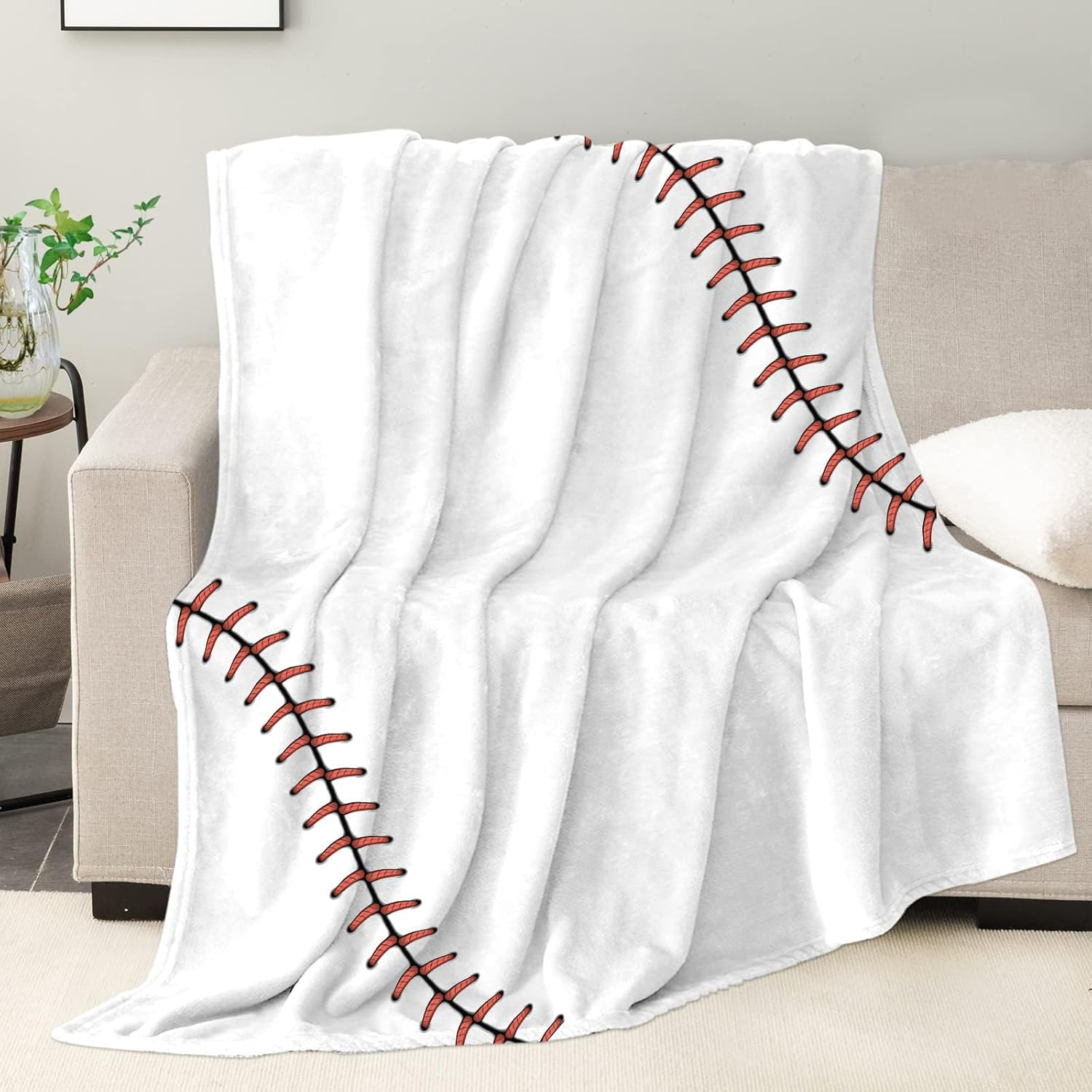 Baseball Blanket for Boys Adults, Baseball Gifts for Boys Baseballs Lovers, Kids Toddlers Teens Sport Baseballs Throw Blanket - 60X80 Inch