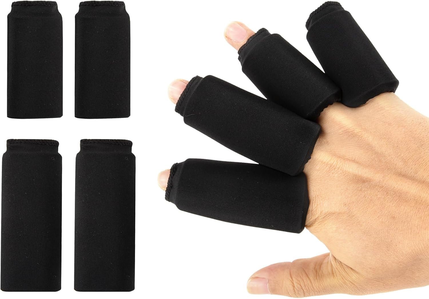 4PCS Finger Sleeves Gel Ice Pack, Lasting Cold Compress Freeze Sleeve,Reusable Finger Brace Ice Packs for Injuries, Arthritis, Sprains,Tendonitis,Gout,Trigger Finger,Swollen Fingers, Middle Protectors image number 1