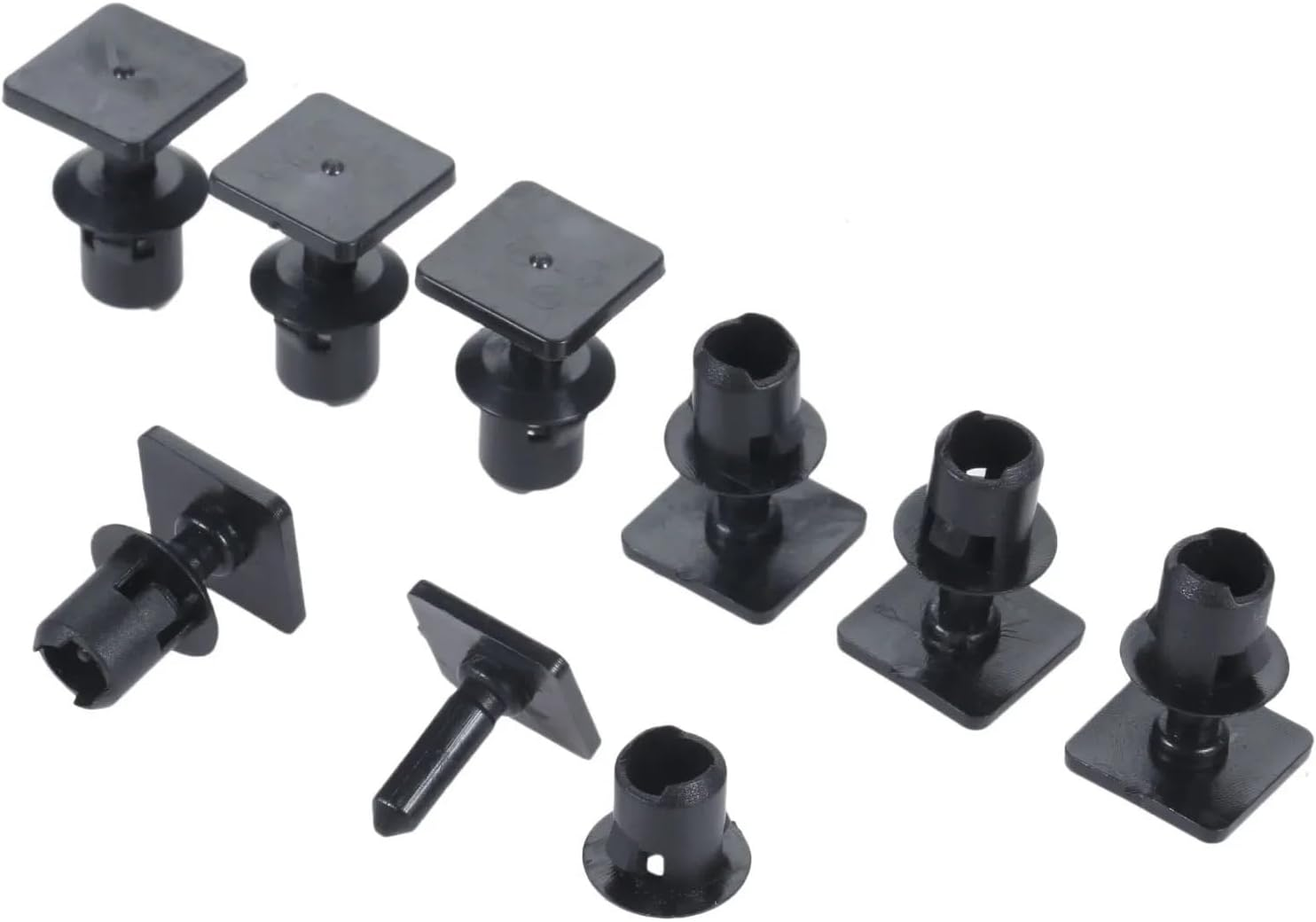 TOKCBCUPCK 50Pcs Black Nylon Car Roof Lining Clips Fastener Replacement for VW Caddy Transporter T4 T5 Auto Interior Accessories Automotive Fasteners image number 5