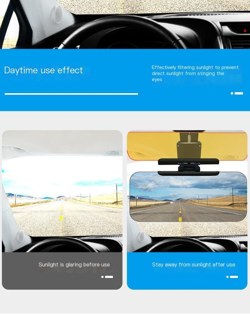 SZMEINANZI Car Sun Visor, Anti-Glare Day and Night Dual-Use, Adjustable for All Vehicle Types image number 6