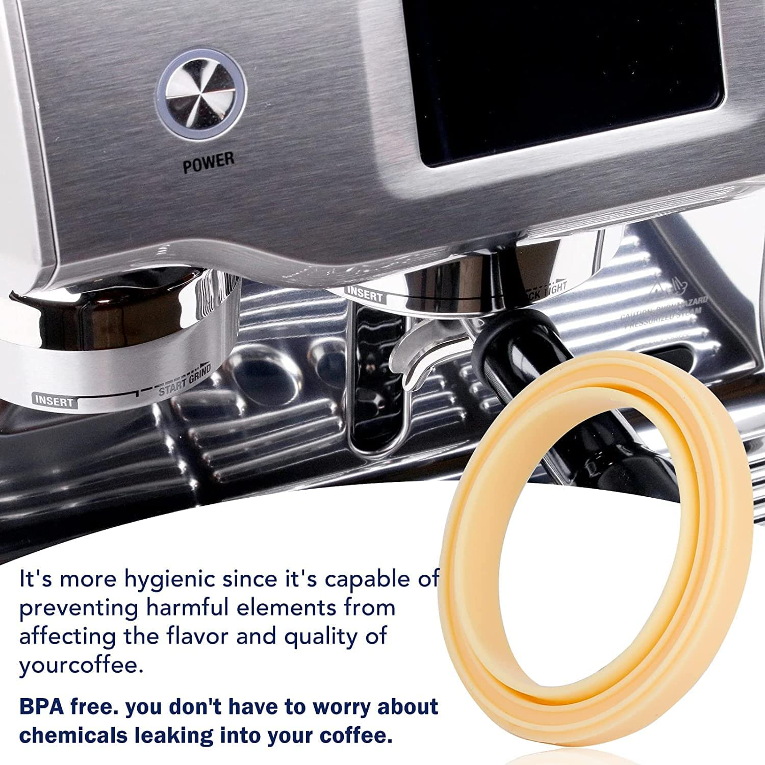 KANZEE 2X Coffee Espresso Machine Brew Group Head Seal Gasket for - BES810 BES840 BES860 BES870 BES860/02.6 SP0001474, 54Mm Silicone Ring, Espresso Barista Express Accessories, Breville Barista Express Parts image number 6
