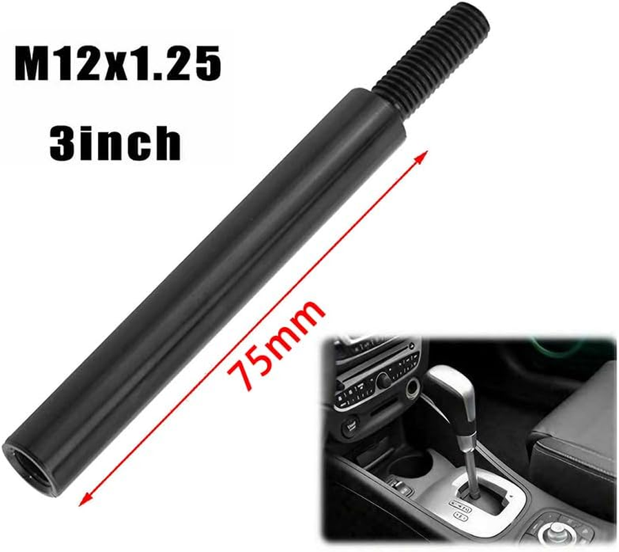AIMALL 75Mm Gear Stick Shifter Extension for Land Cruiser 75 76 78 79 Series M12X1.25 Thread, CNC Machined Aluminium, Black Anodized Finish image number 6