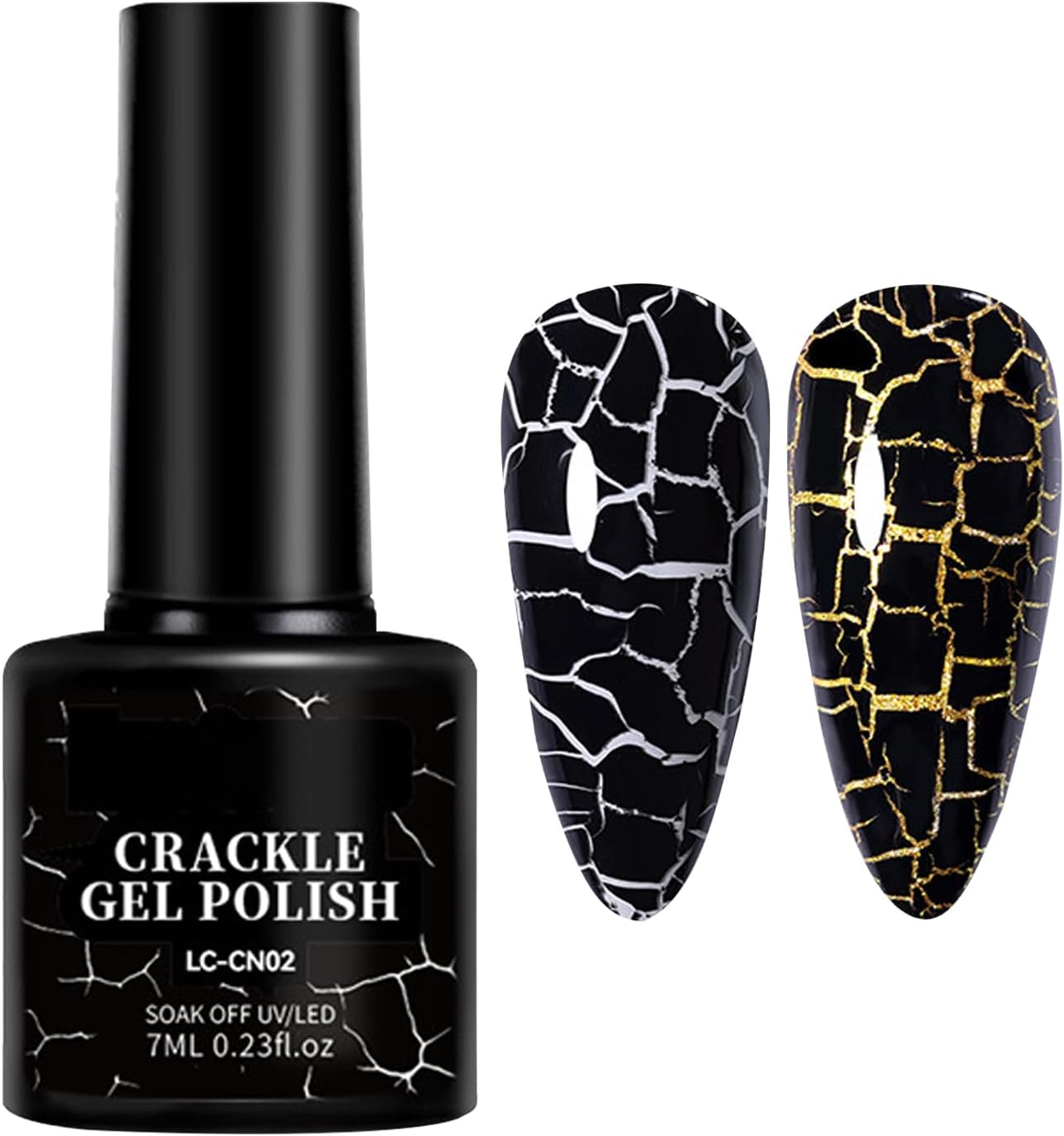 Blooming Gel Nail Polish - Cool Nail Polish | Crackle Gel Lacquer | 7Ml Women&rsquo;S Manicure Supplies, Clear Marble Nail Arts, Fingernail Decor for Salon, Home, Events, Watercolor Design for Prom