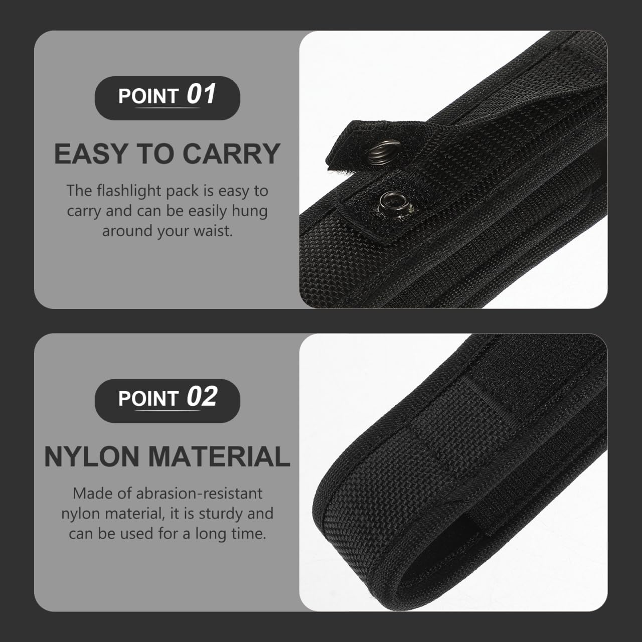 DOITOOL Nylon Flashlight Holder Pouch for Belt Multipurpose Torch Cover for Camping Hiking Outdoor Use