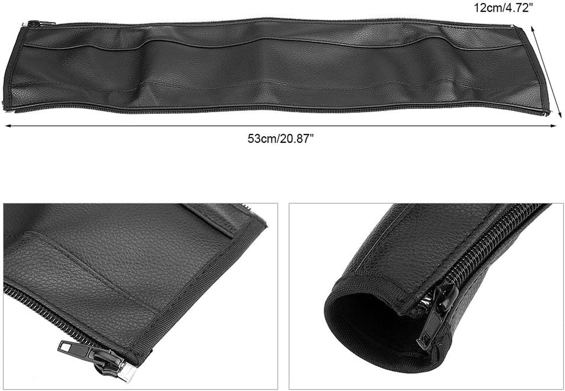 Tnfeeon Black PU Leather Baby Stroller Bar Cover, Stroller Handle Cover, Armrest Bumper Handle Bar Box/Cover, Handlebar image number 2