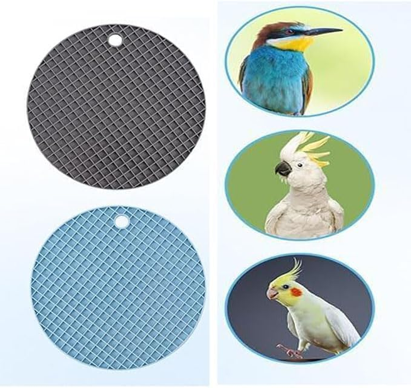 Limcryspp 2 Bird Foraging Toys, Interactive Puzzle Pads, and Food Retarders Are Suitable For, Phoenixes, Cone-Tailed, Tiger-Striped Parrots, and African Grey (Blue + Grey) - Orange + Green image number 3