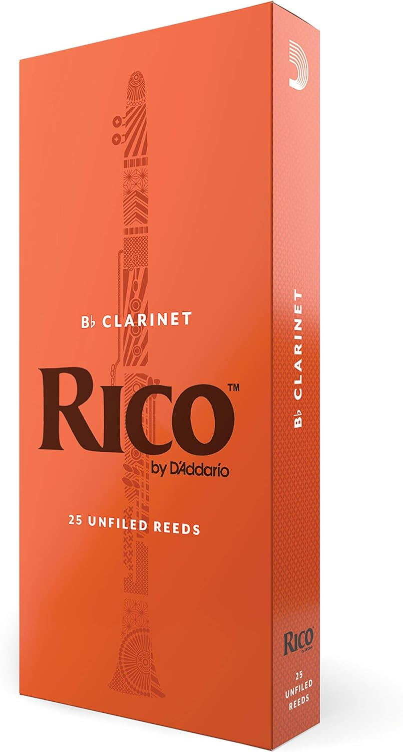 Rico by D'Addario Bb Clarinet Reeds, Strength 3.0, 10-Pack - Strength 2.0, 10-Pack