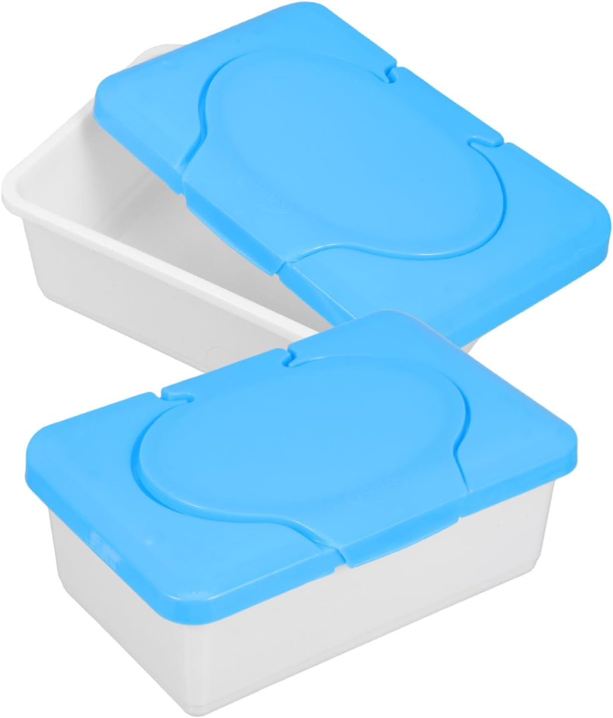WOONEKY 2Pcs Plastic Wipes Box Cover Refillable Tissue Holder for Travel and Home Use image number 2
