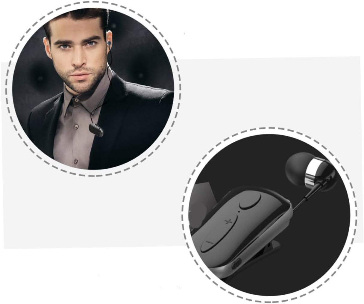 OSALADI Wireless Earbud Sports Headset Retractable Clip-On Design Lightweight Hands-Free for Daily Use and Outdoor Activities in Black image number 4