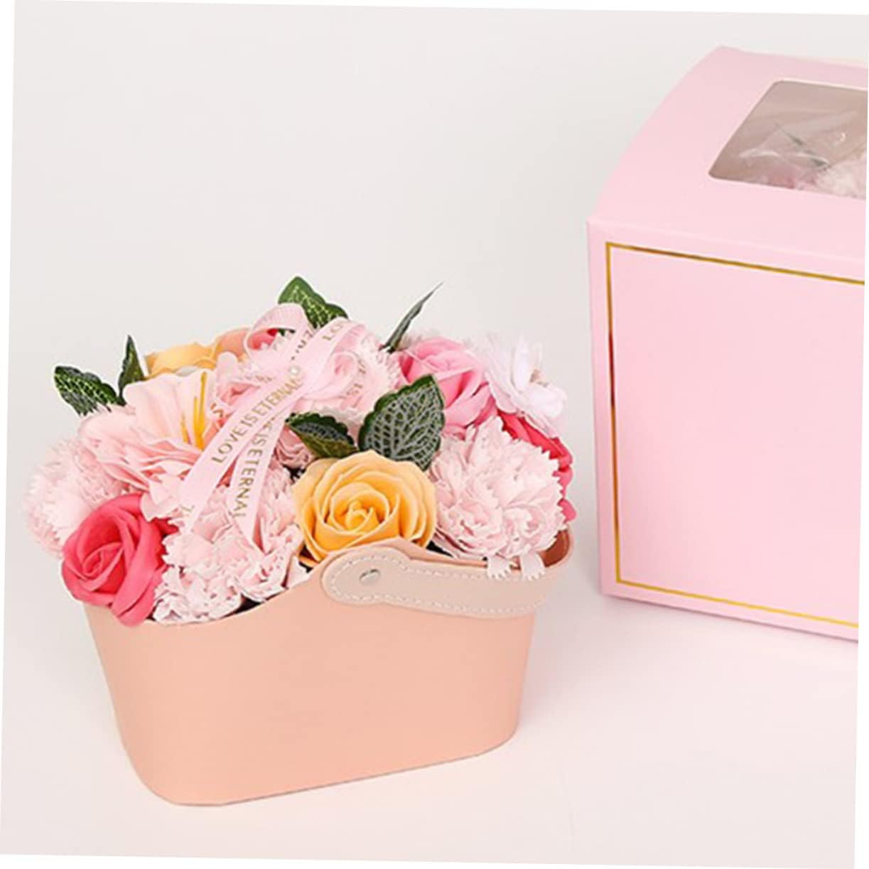 Healvian Flower Petals Bath Soap Box Mother'S Day Women'S Decorative Soap Basket