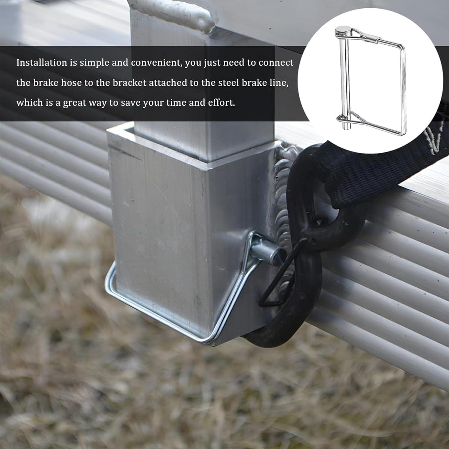 4 Pack Heavy Duty Trailer Hitch Pin, 1/4X4 Inch Zinc Coated Carbon Steel,Safety Lock for Boat,Rv,Utility Trailers