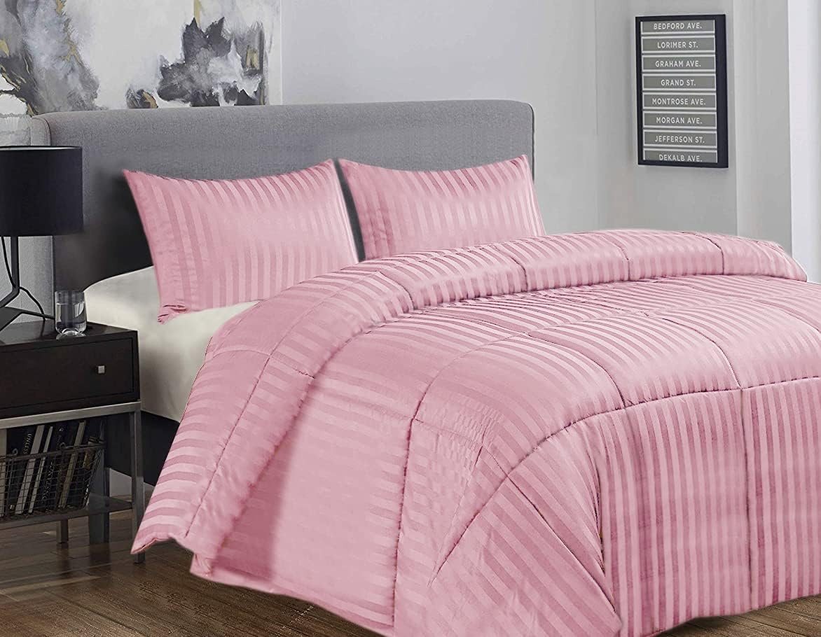 Ramesses Damask&acirc; Stripe Comforter 3-Pieces Set, Double, Cream image number 5