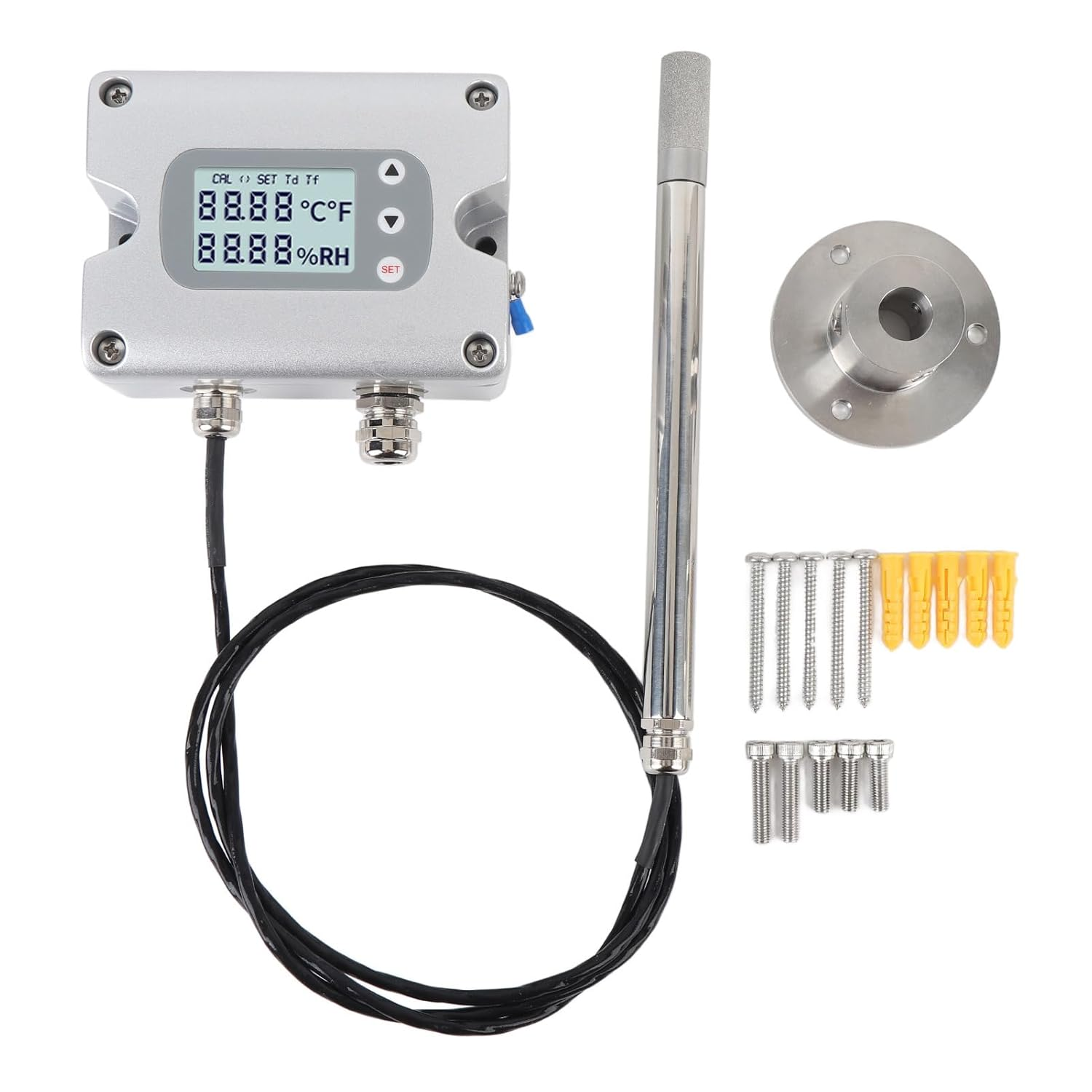 Jectse Industrial Grade Temperature and Humidity Transmitter Sensor with PT1000 Probe - Suitable for Diverse Environmental Measurement Needs