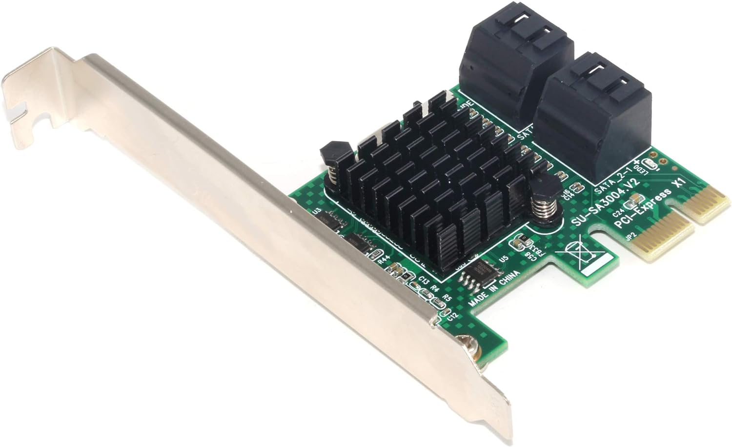 Padarsey SATA Card,4-Port SATA III 6Gbps PCIE Controller Card,Support Hyperduo SSD Tiering IPFS Hard Disk Port Multiplier,Sa3004 Expansion Card for Desktop PC image number 3