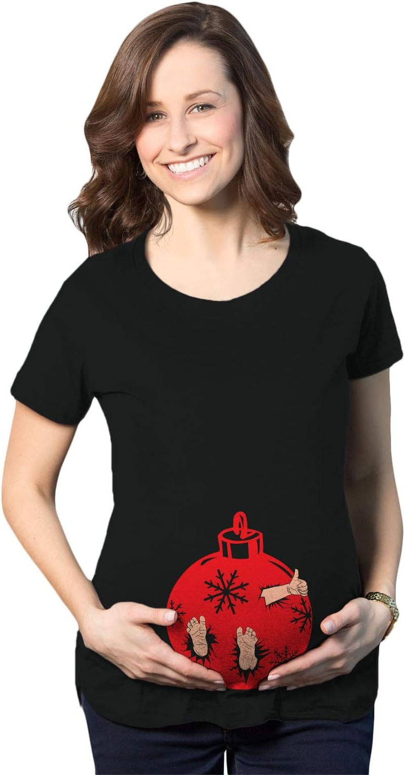 Funny Maternity Christmas Shirts for the Holidays Cute Tees to Celebrate Bumps First Christmas